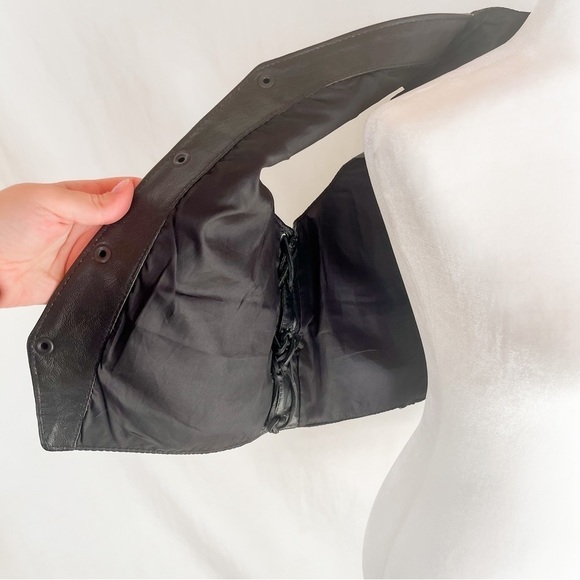 JR Genuine Leather Women’s Motorcycle Side Lace Snap Up Vest - Picture 13 of 14